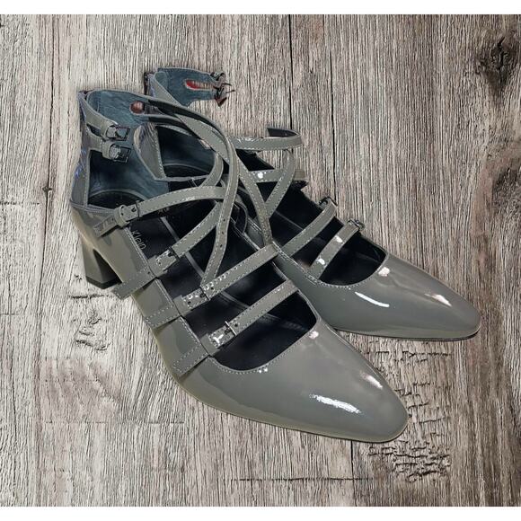 Calvin Klein women’s Madlenka slate patent leather heels. Size 7. - Picture 1 of 7